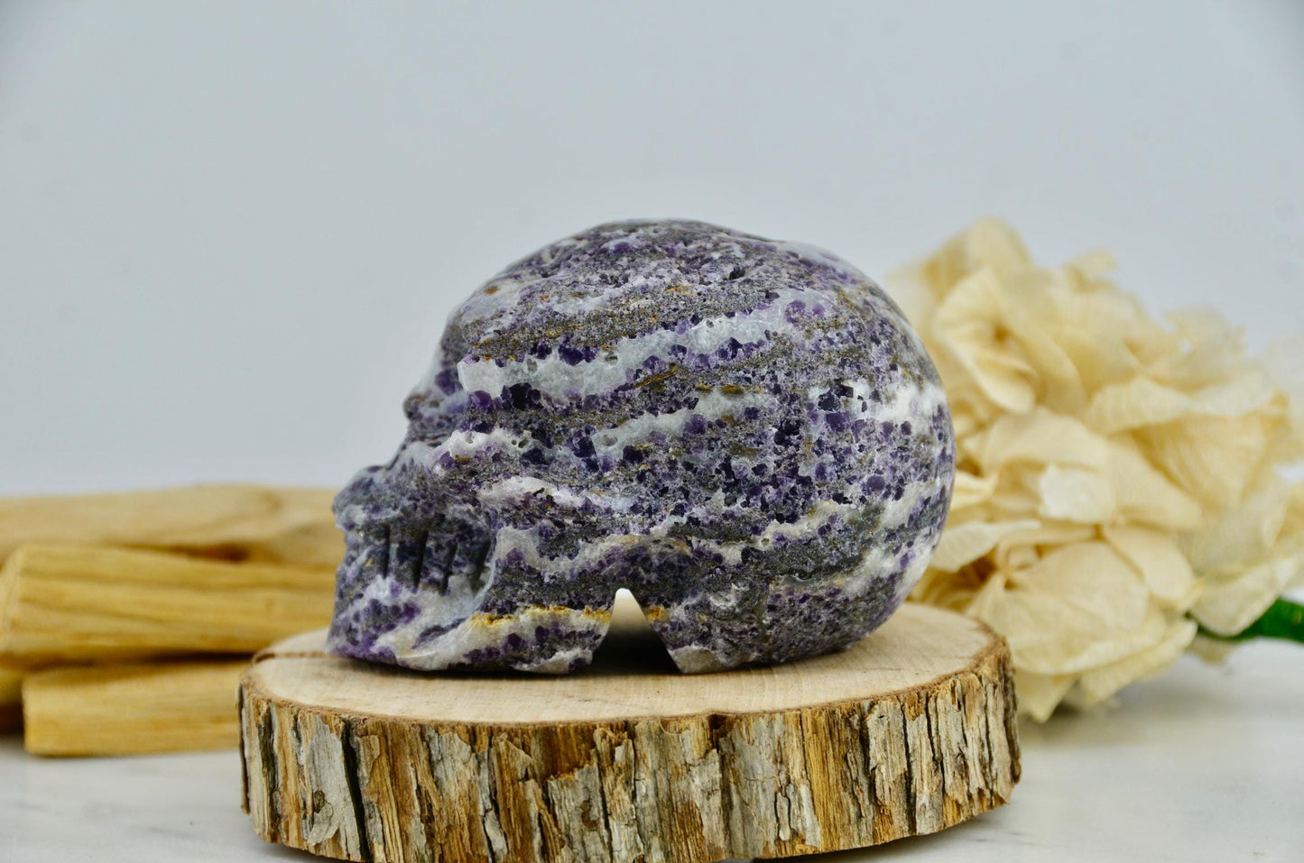Sphalerite Skull Carving