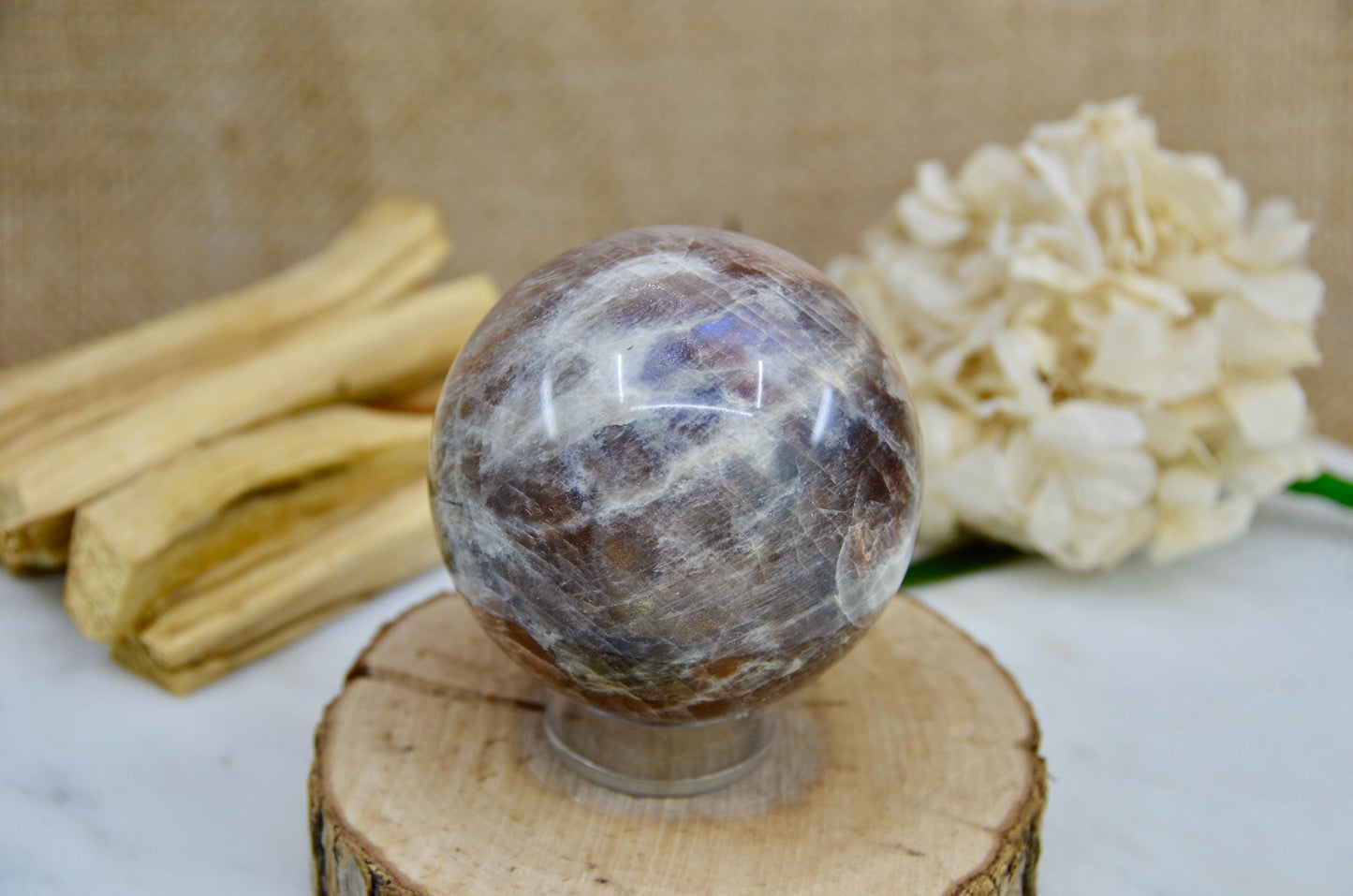 Black Moonstone Sphere