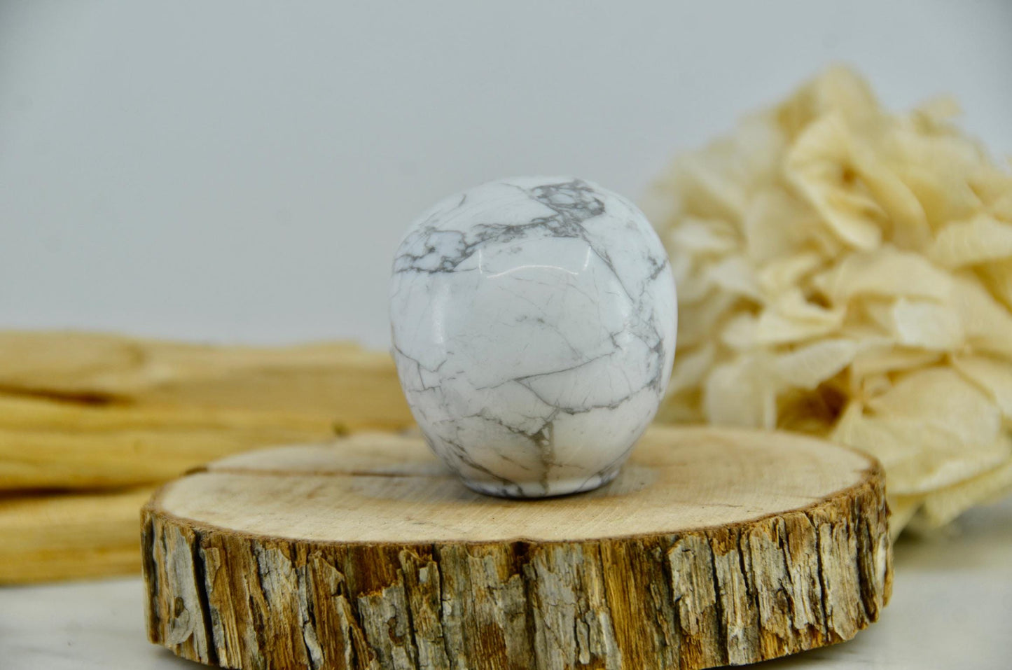 Howlite Skull Carving