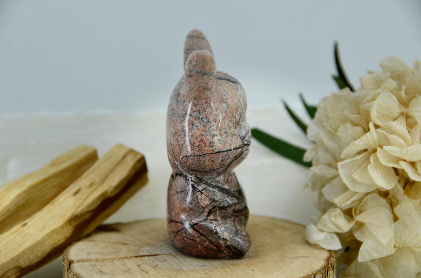 Pikachu Inspired Rhodonite Carving