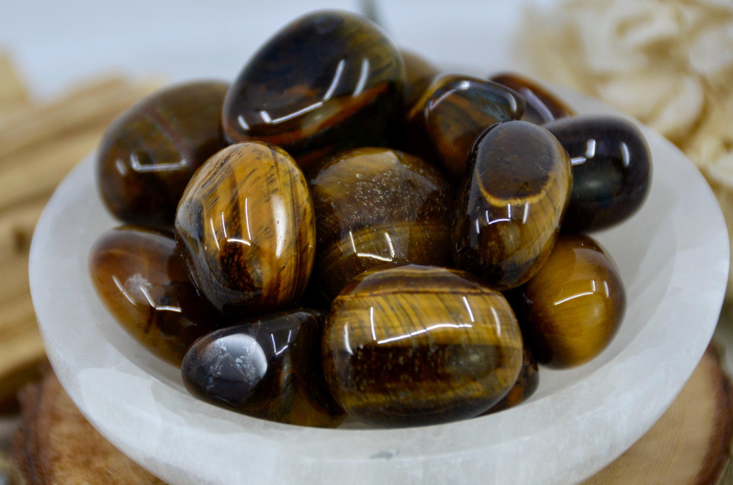 Yellow Tiger's Eye Tumbled Crystal