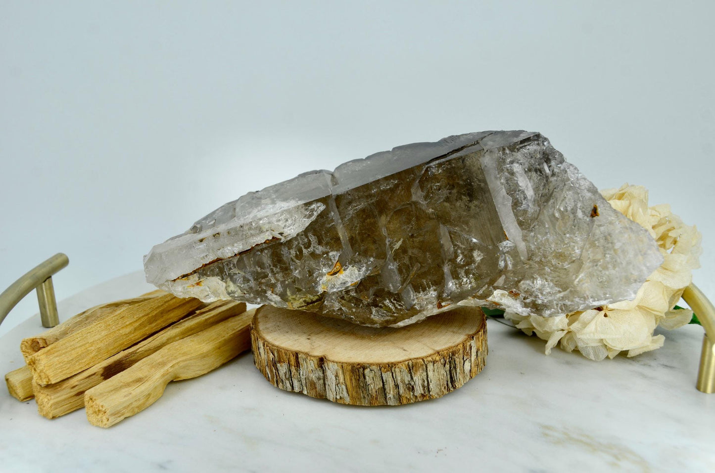 Growth Interference Smoky Quartz