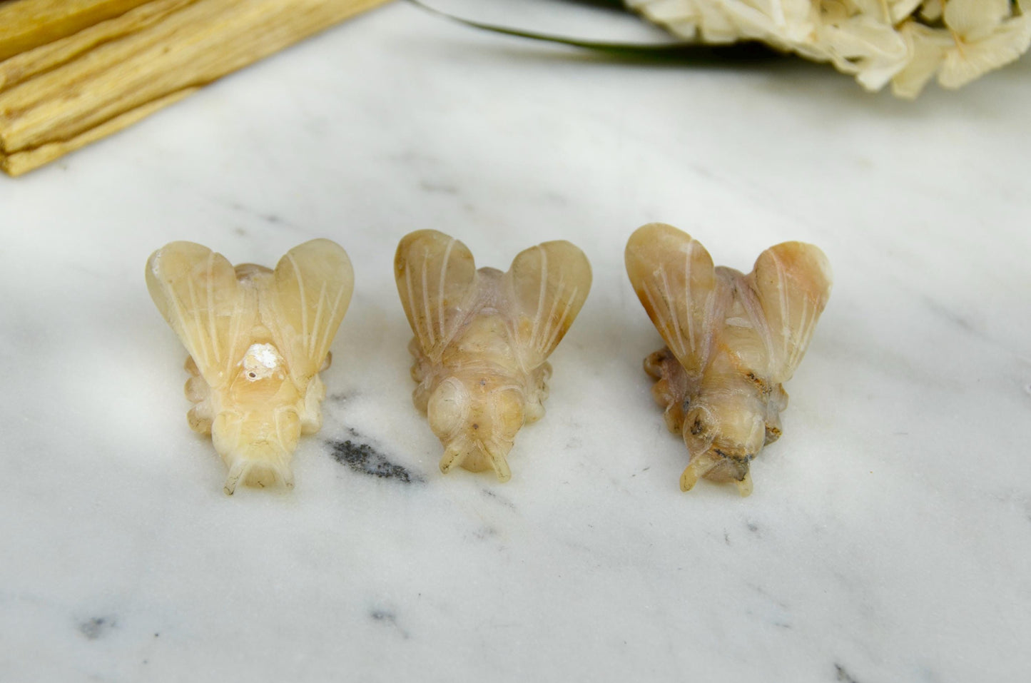 Honey Opal Bee Carving