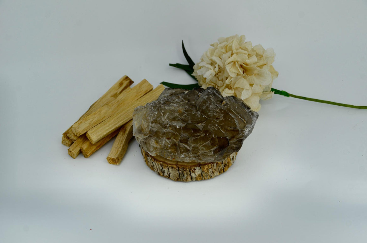 Elestial Smoky Quartz Cluster
