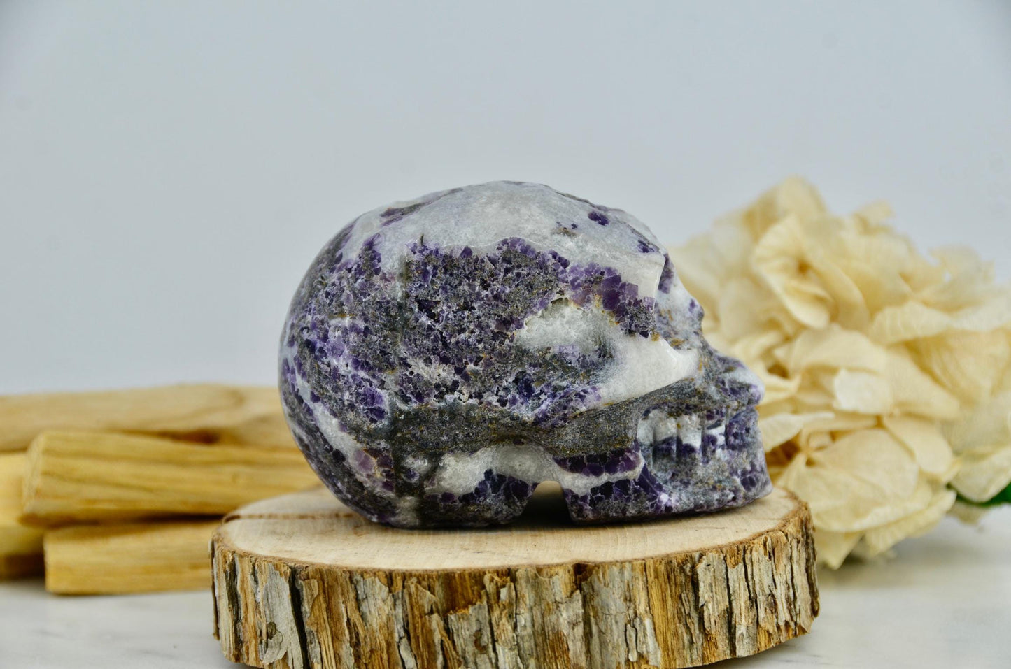 Sphalerite Skull Carving
