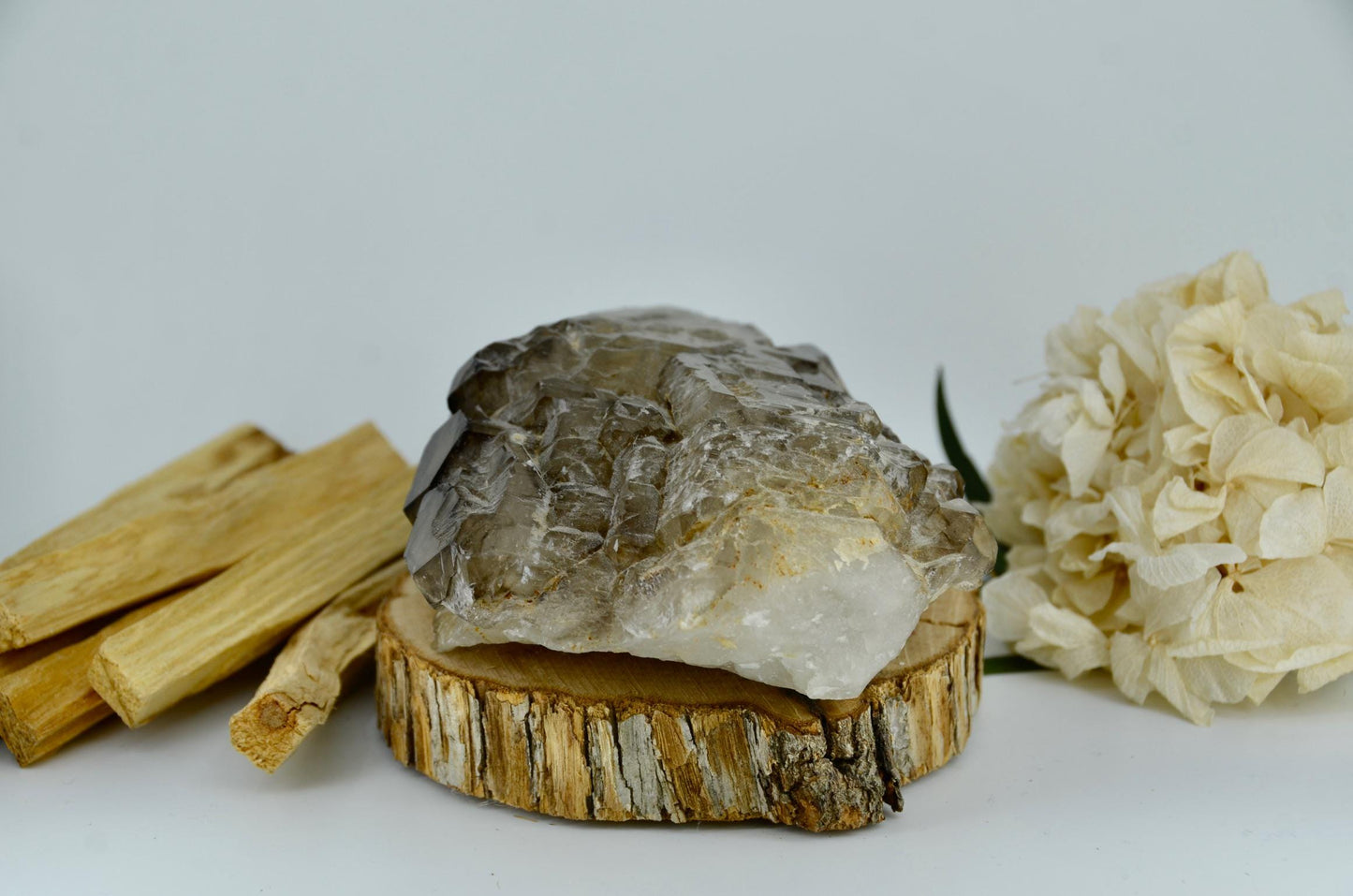 Elestial Smoky Quartz Cluster