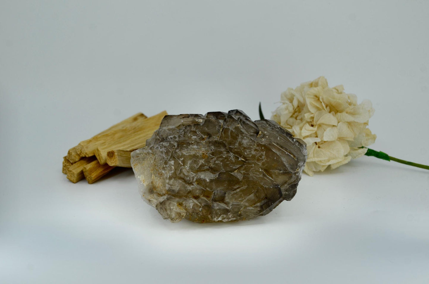 Elestial Smoky Quartz Cluster