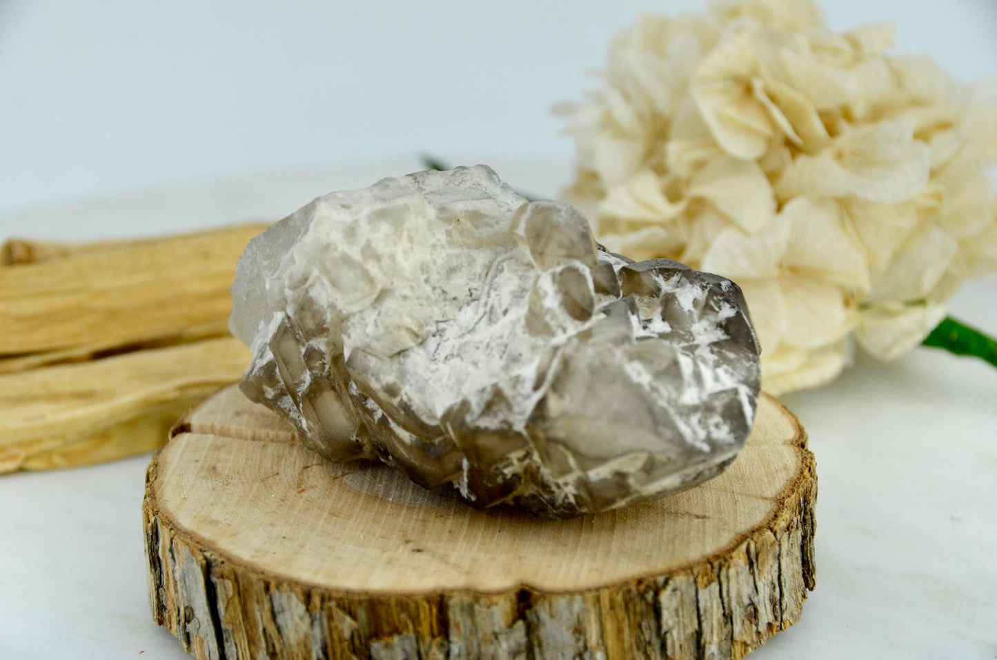 Elestial Smoky Quartz Cluster