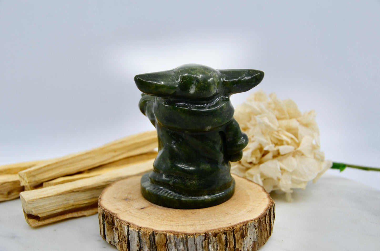 Grogu Inspired Jade Carving
