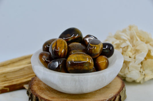 Yellow Tiger's Eye Tumbled Crystal