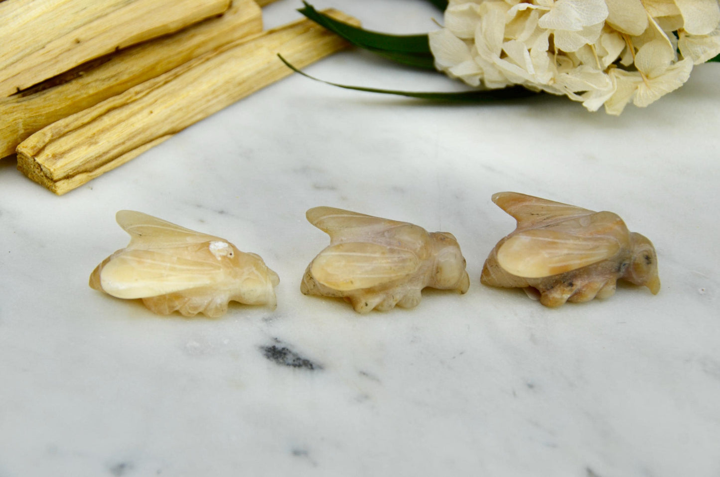 Honey Opal Bee Carving