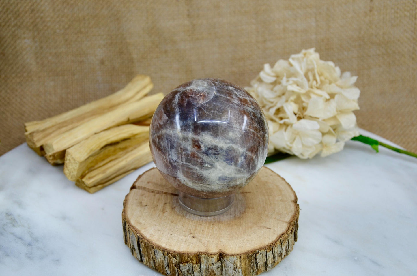 Black Moonstone Sphere