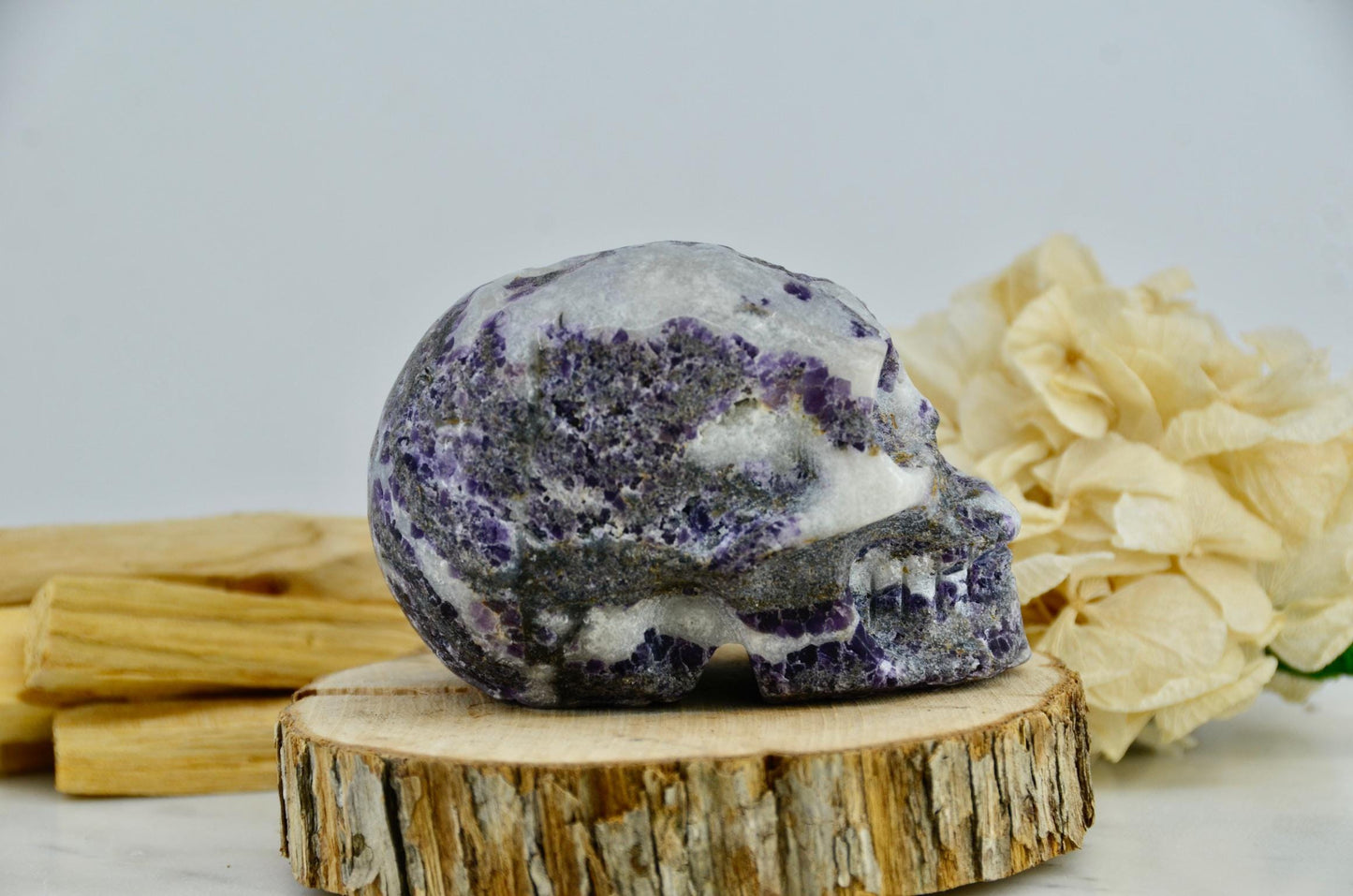 Sphalerite Skull Carving