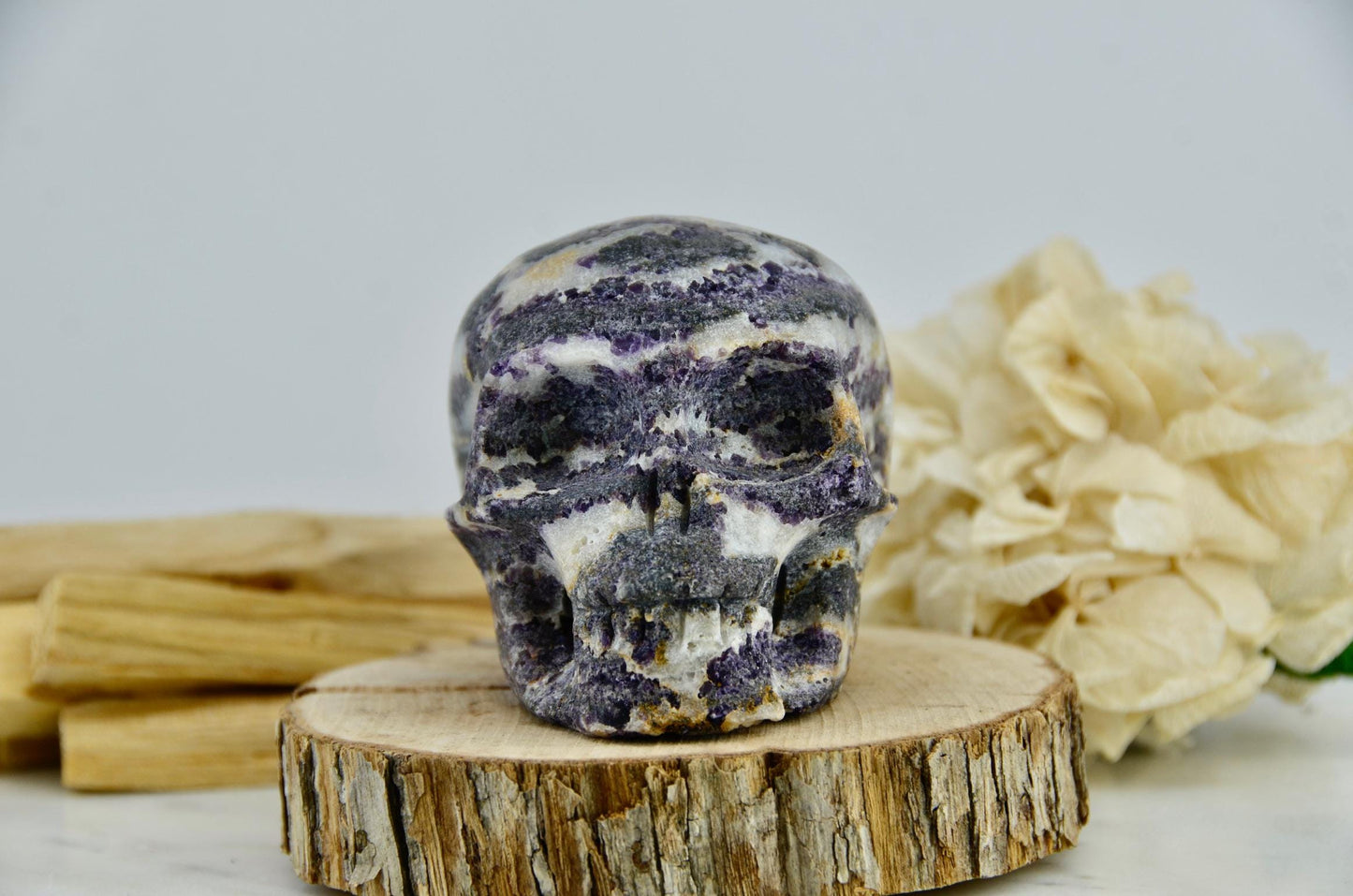 Sphalerite Skull Carving