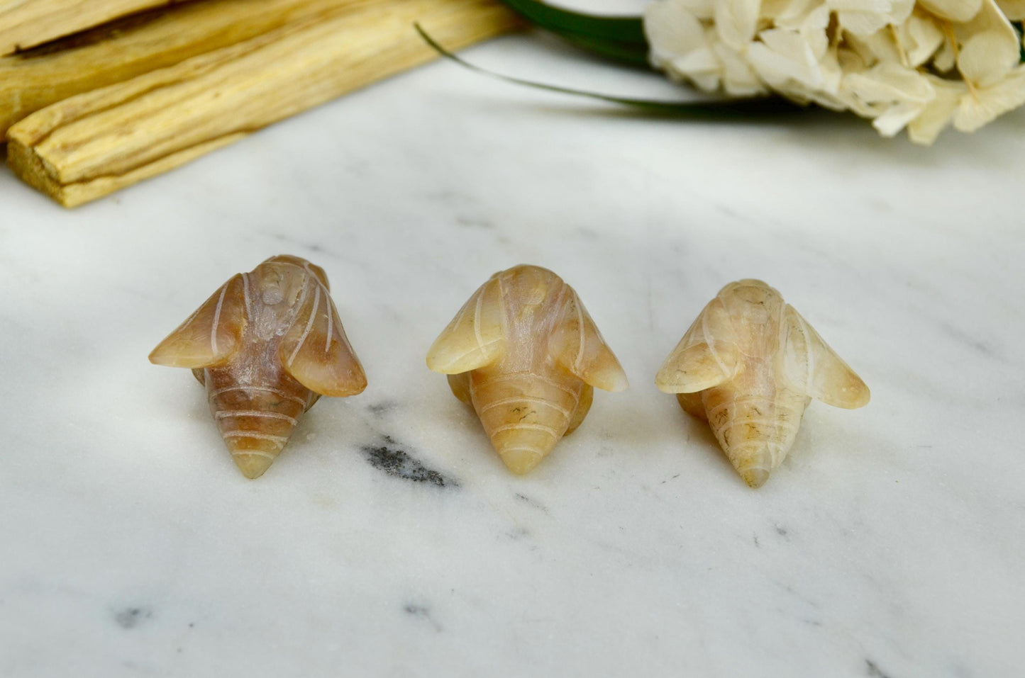 Honey Opal Bee Carving
