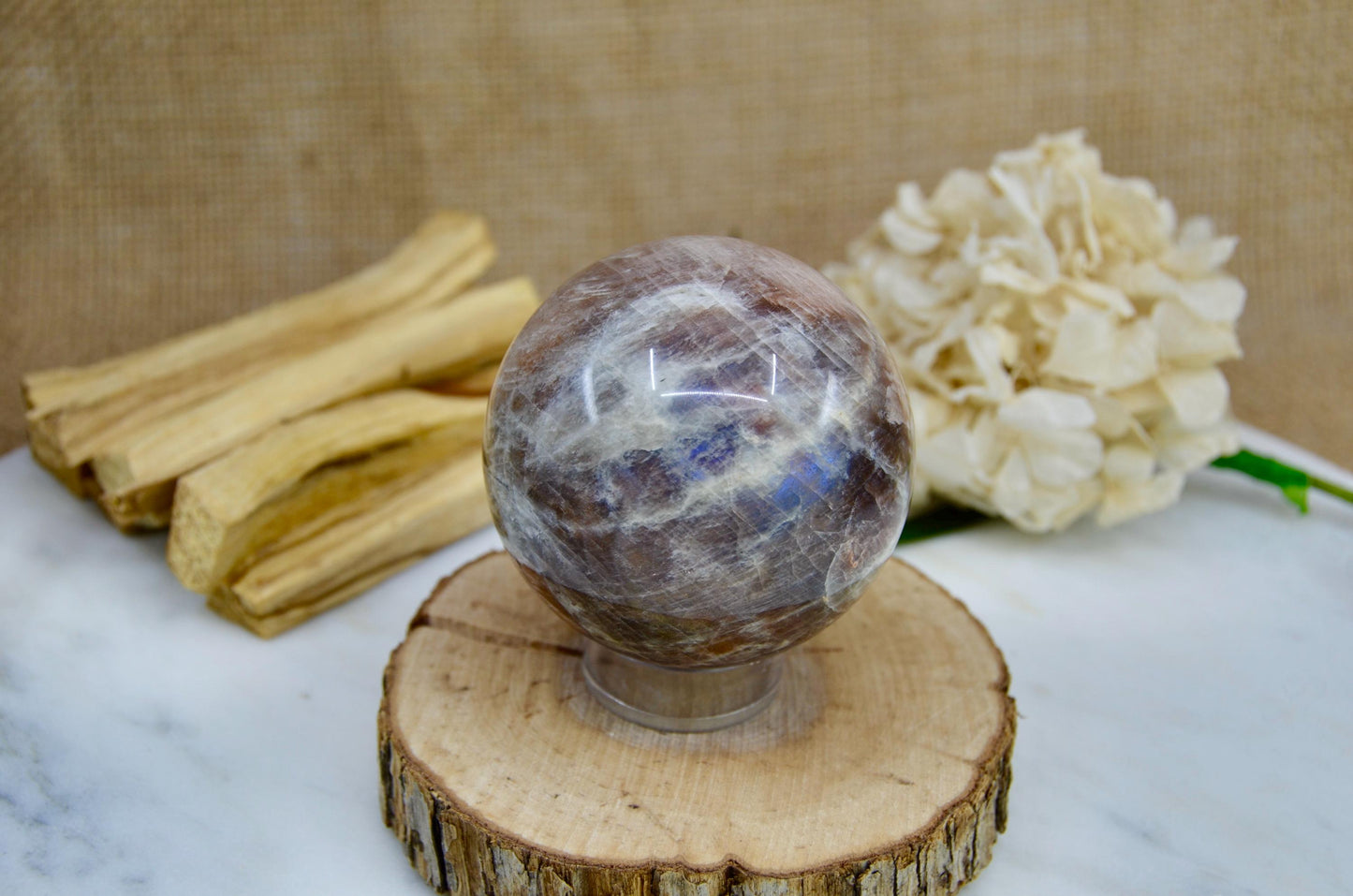Black Moonstone Sphere
