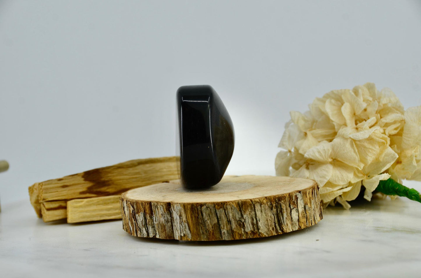 Silver Sheen Obsidian Heart