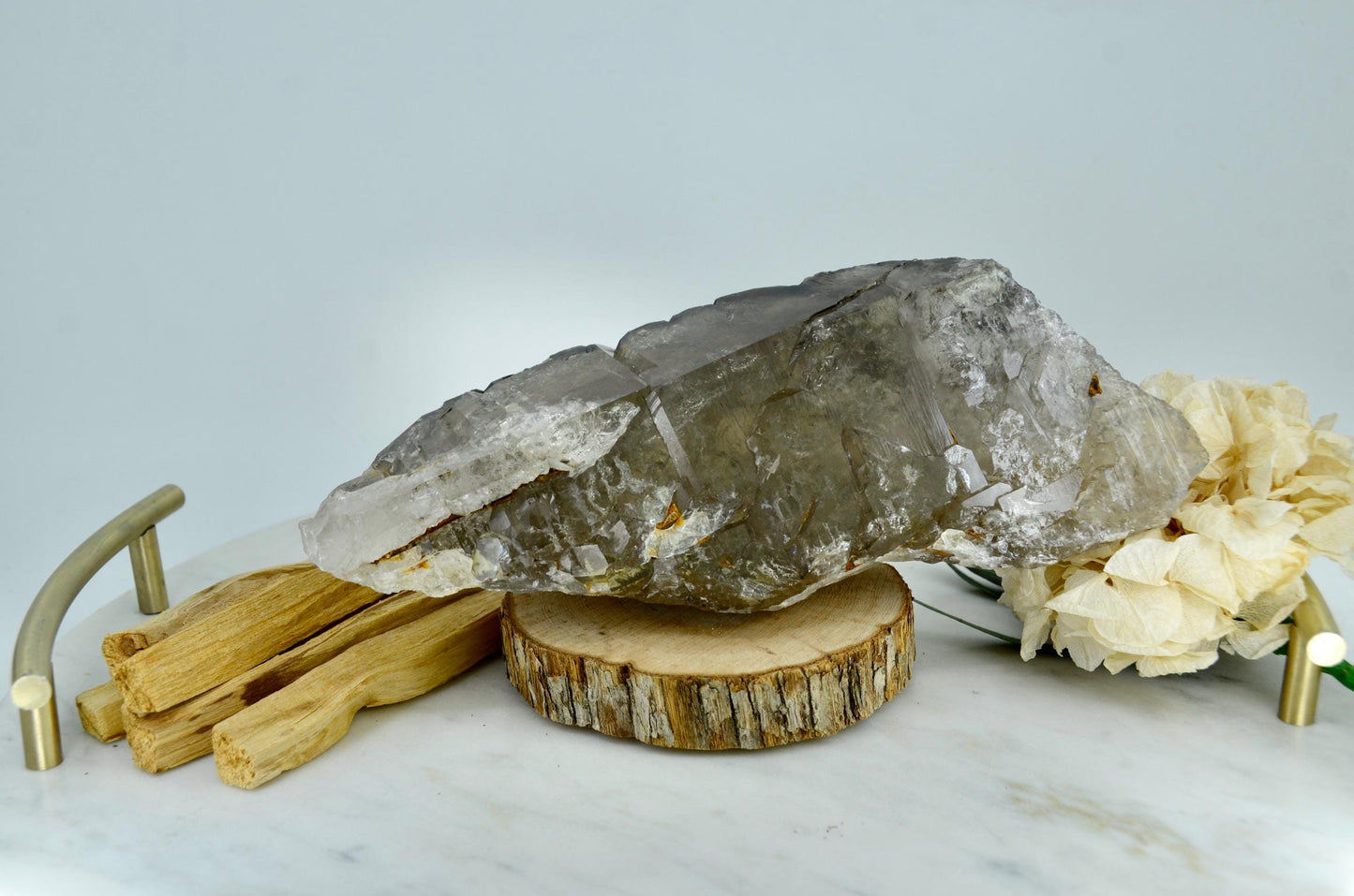 Growth Interference Smoky Quartz