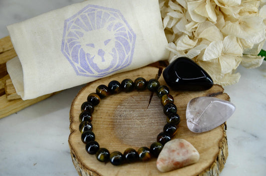Leo Zodiac Crystal and Bracelet Set