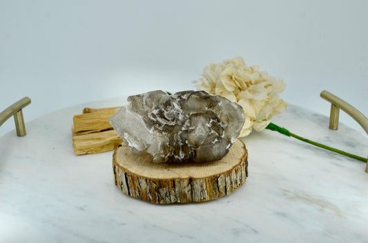 Elestial Smoky Quartz Cluster