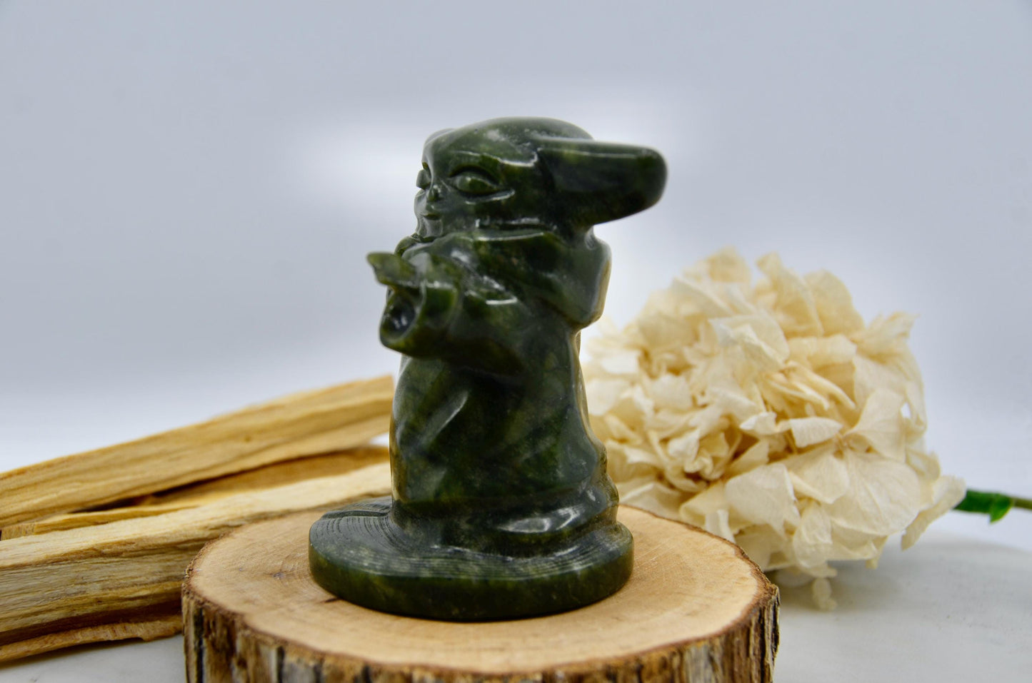 Grogu Inspired Jade Carving