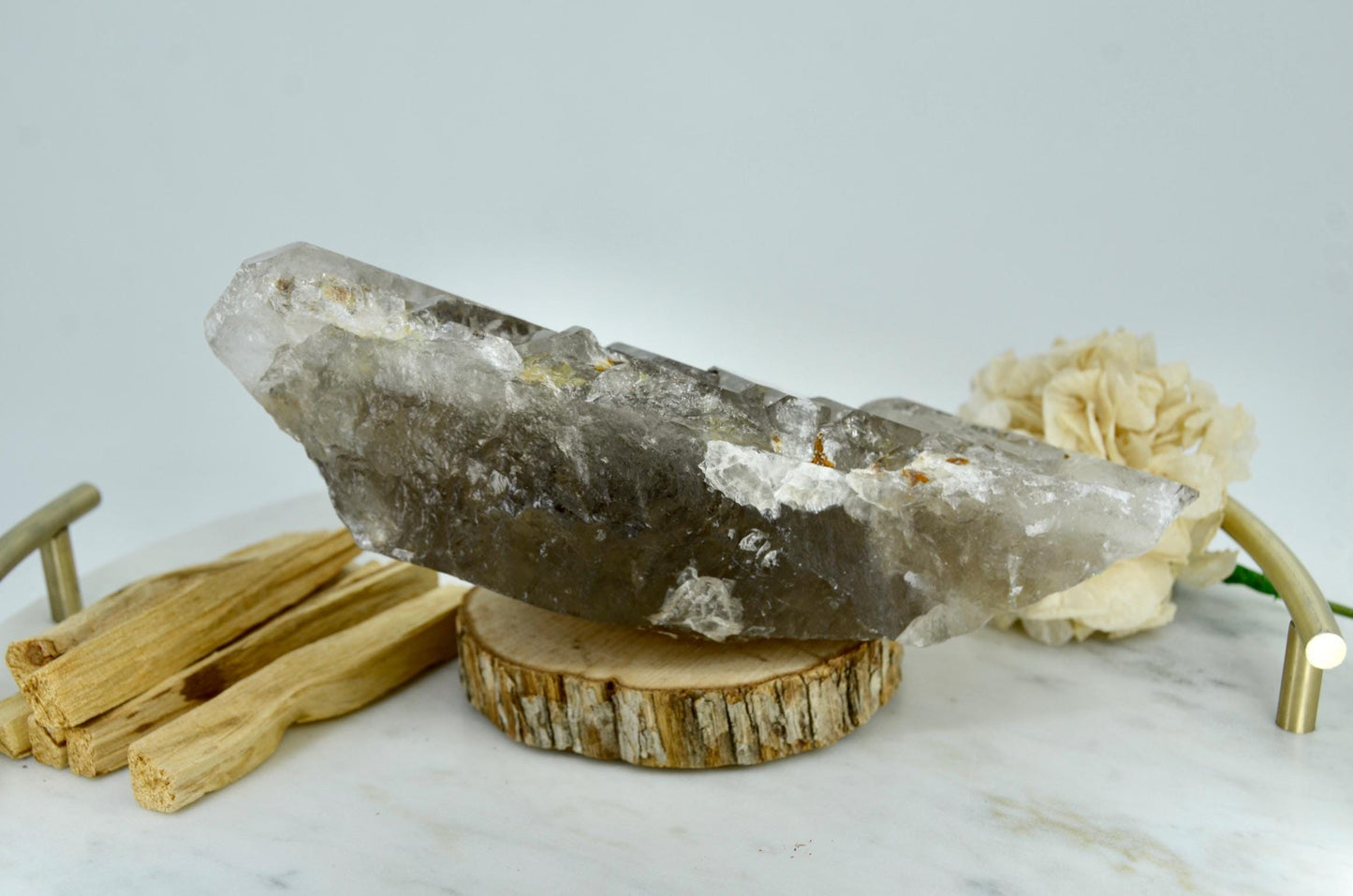 Growth Interference Smoky Quartz