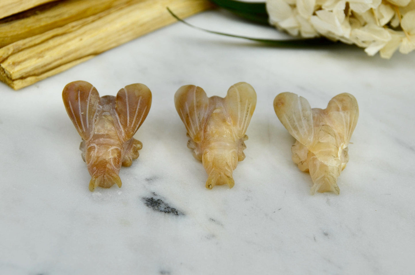 Honey Opal Bee Carving