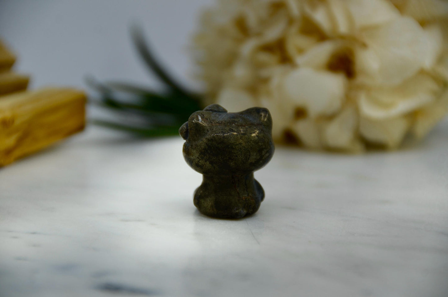 Kitty Inspired Pyrite Carving