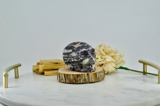 Sphalerite Skull Carving