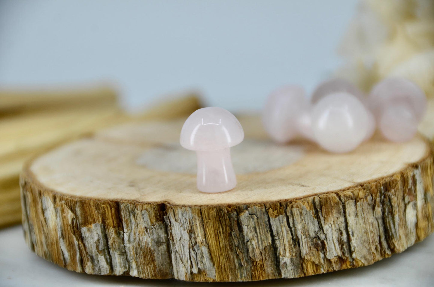 Mini Rose Quartz Mushroom