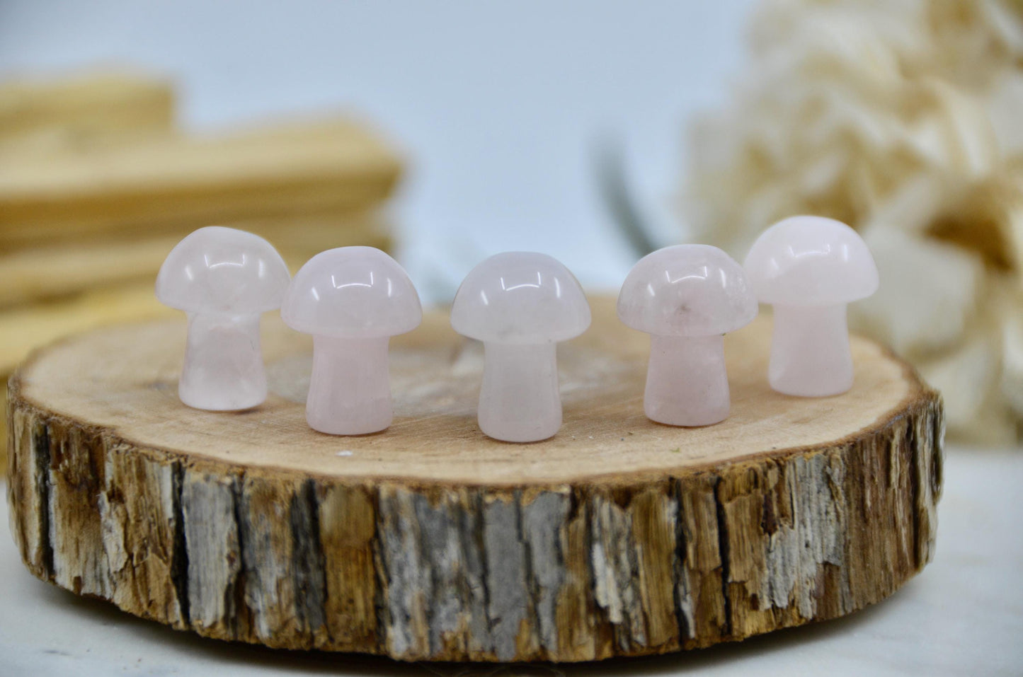 Mini Rose Quartz Mushroom
