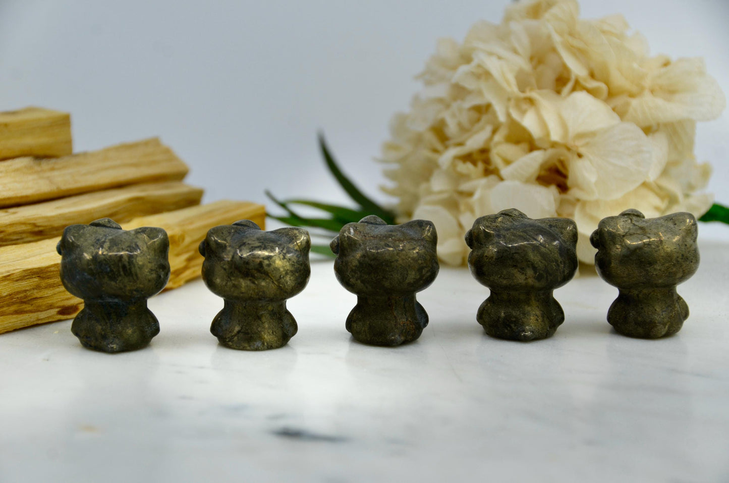 Kitty Inspired Pyrite Carving
