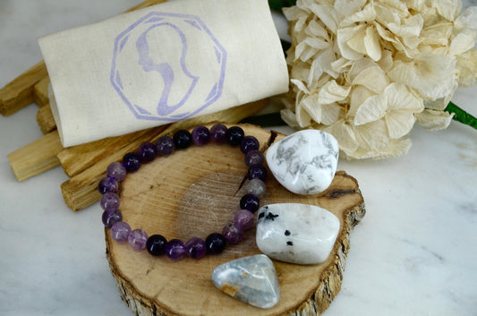 Gemini Zodiac Crystal and Bracelet Set