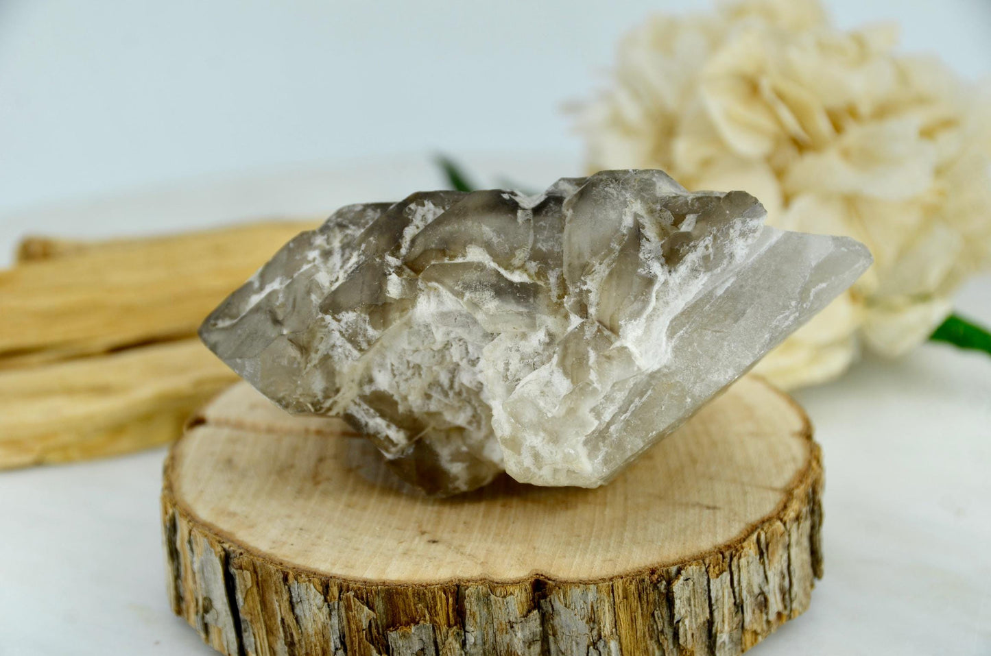 Elestial Smoky Quartz Cluster