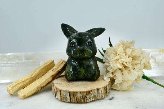 Pikachu Inspired Green Jade Carving