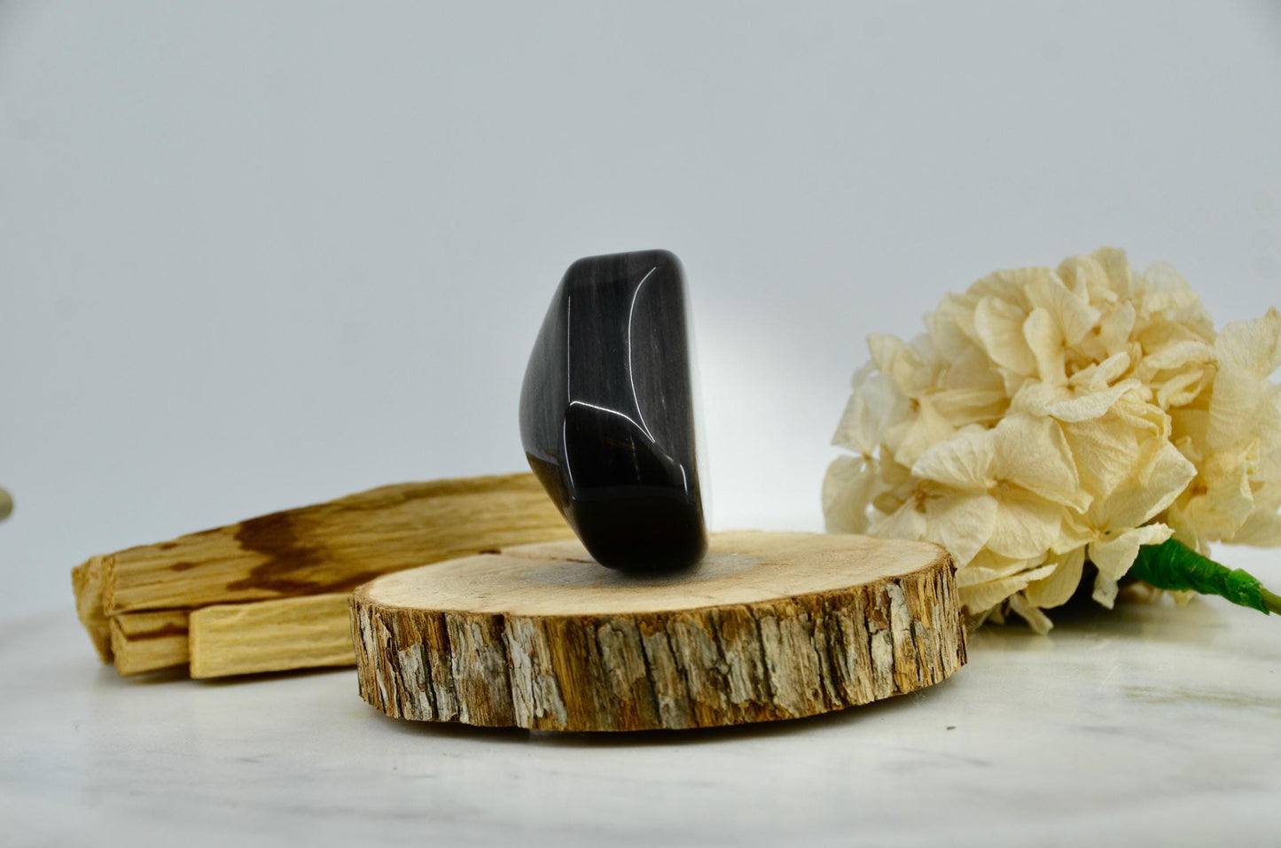 Silver Sheen Obsidian Heart