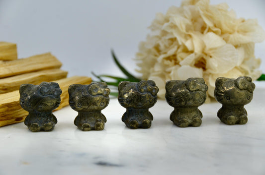 Kitty Inspired Pyrite Carving