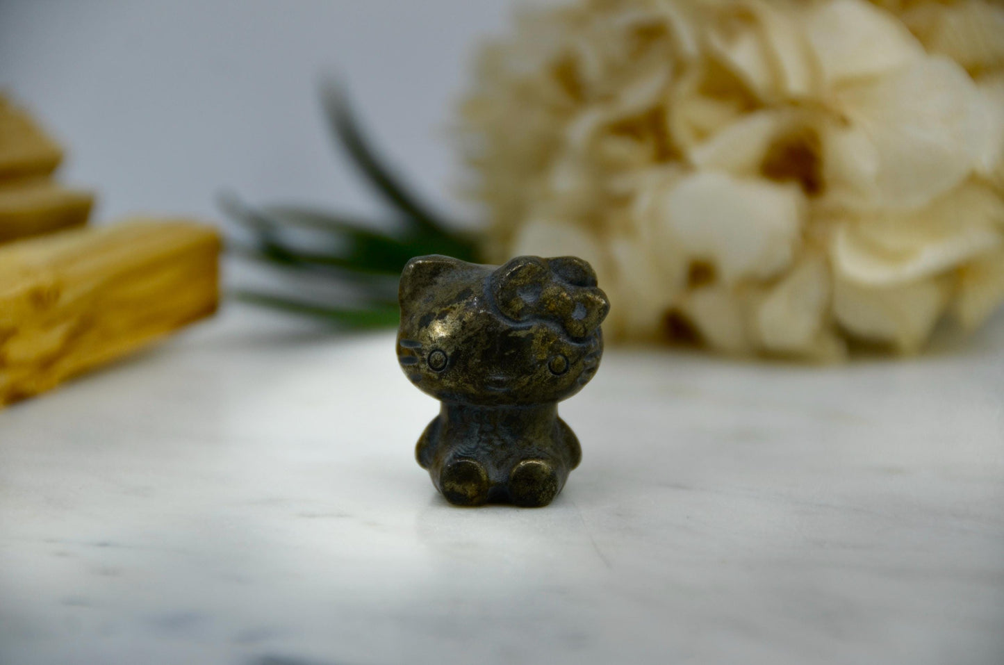 Kitty Inspired Pyrite Carving