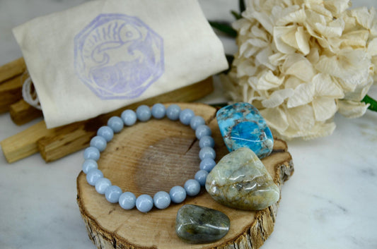 Pisces Zodiac Crystal and Bracelet Set