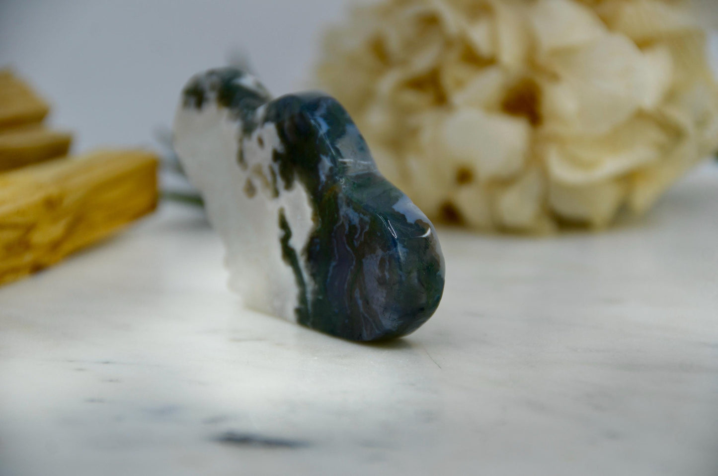 Moss Agate Cloud Carving