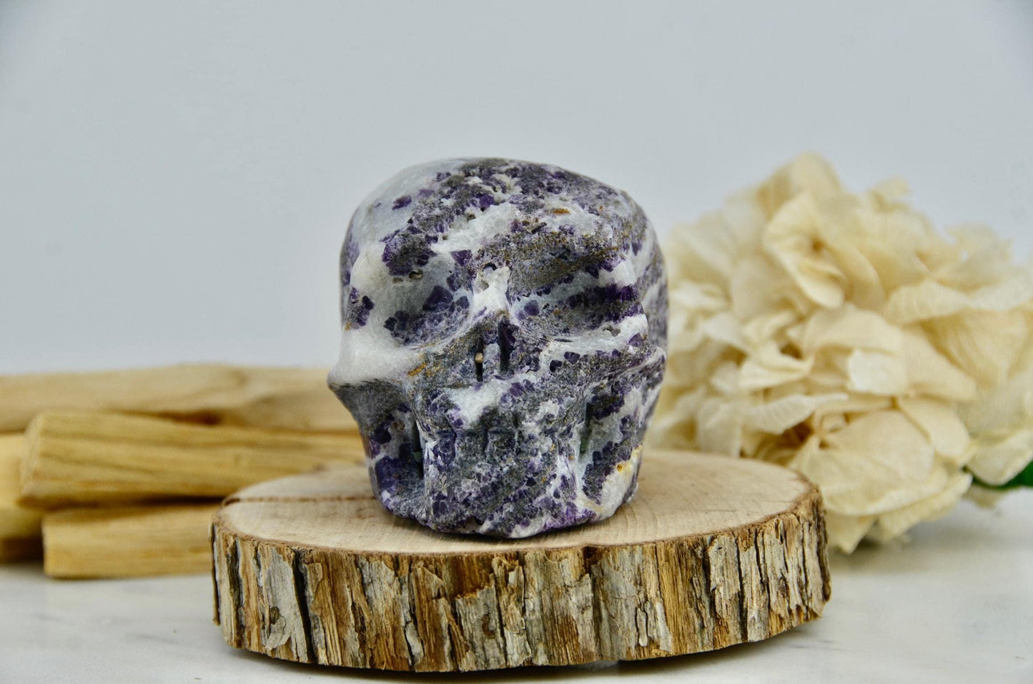 Sphalerite Skull Carving