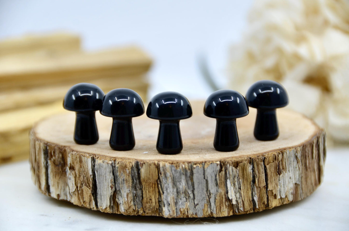Mini Black Obsidian Mushroom