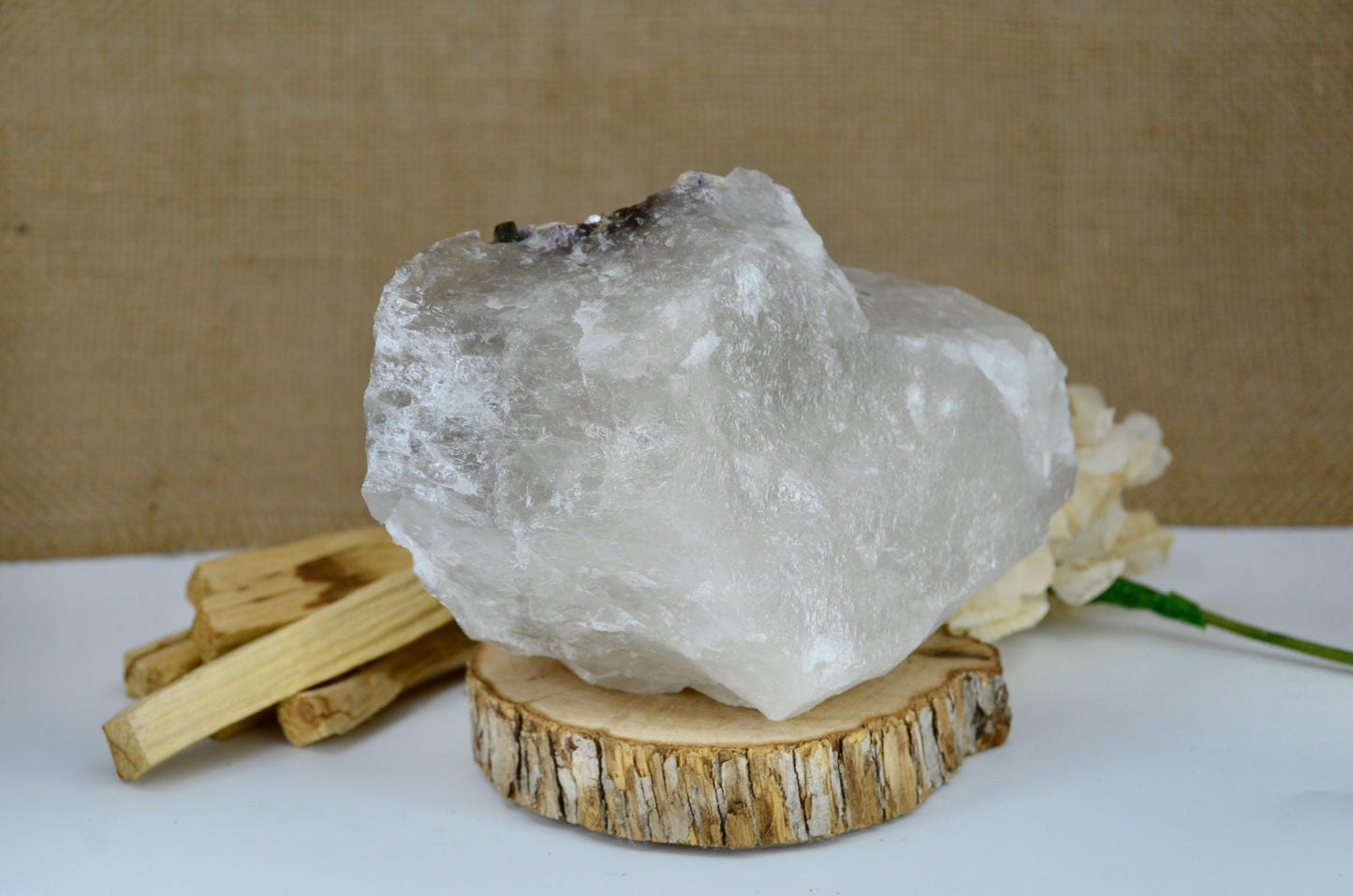 Rare Quartz with Lepidolite and Watermelon Tourmaline/Rare Crystal/ Metaphysical and Spiritual / Gemstones and Minerals
