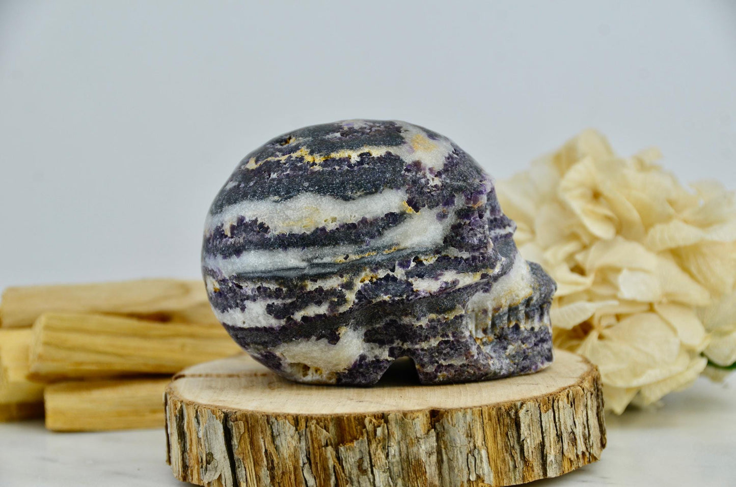 Sphalerite Skull Carving