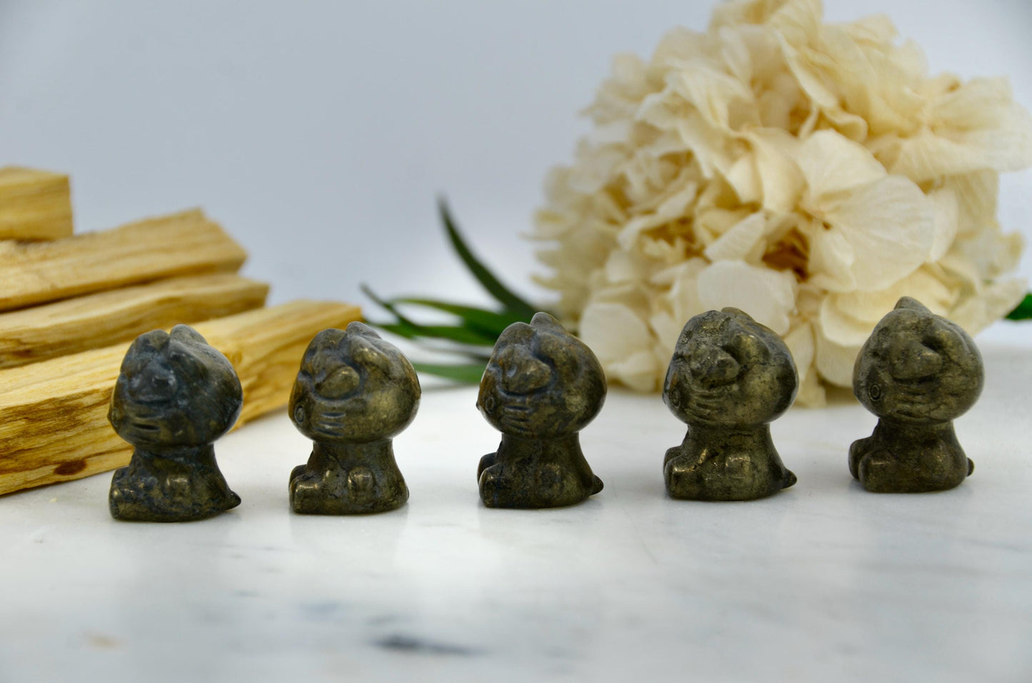 Kitty Inspired Pyrite Carving