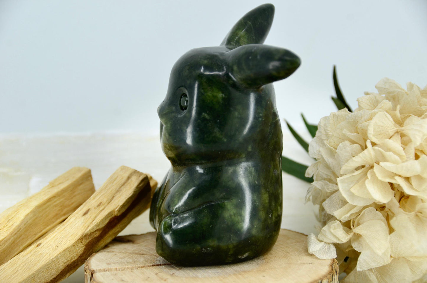 Pikachu Inspired Green Jade Carving
