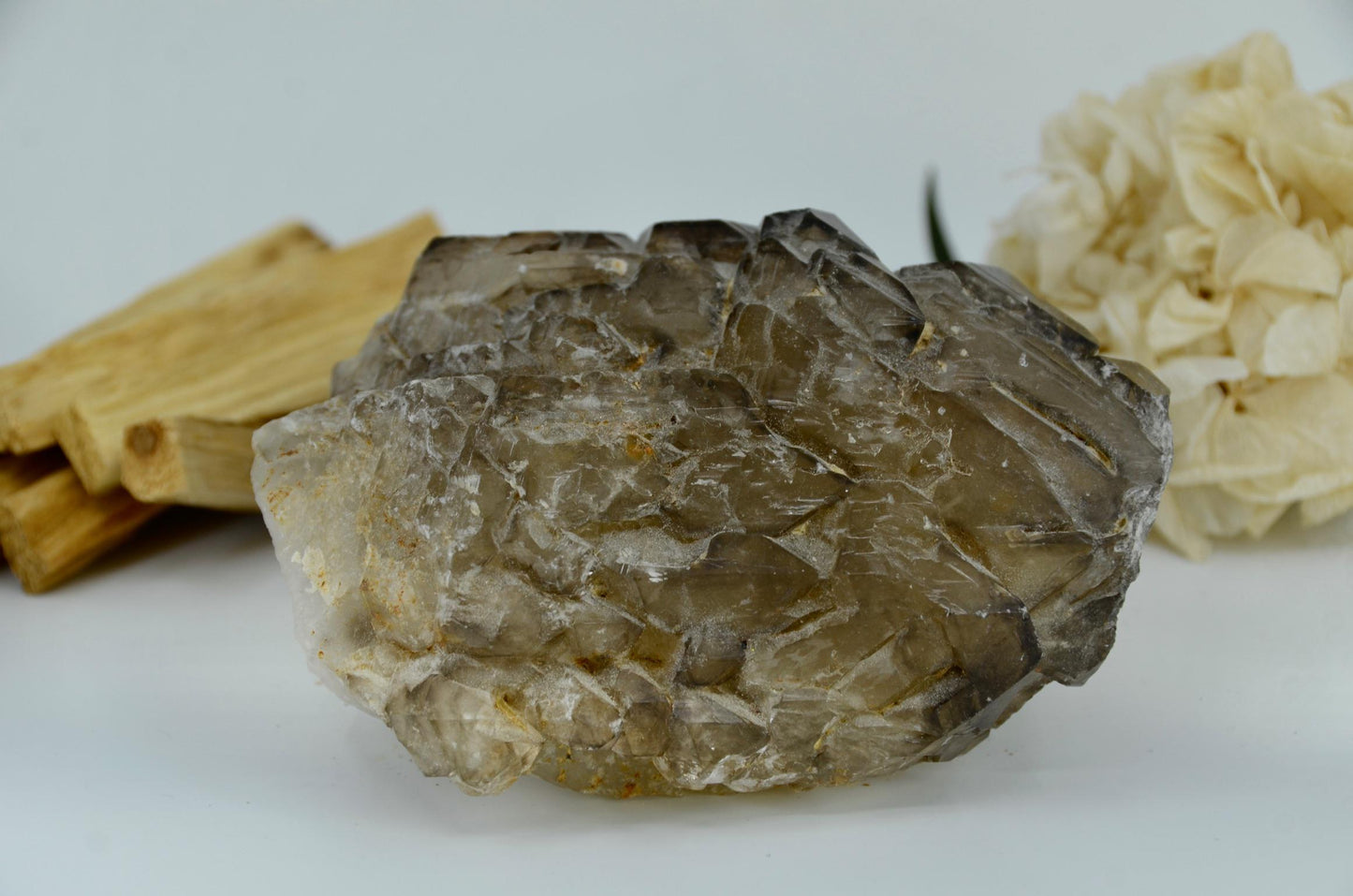 Elestial Smoky Quartz Cluster