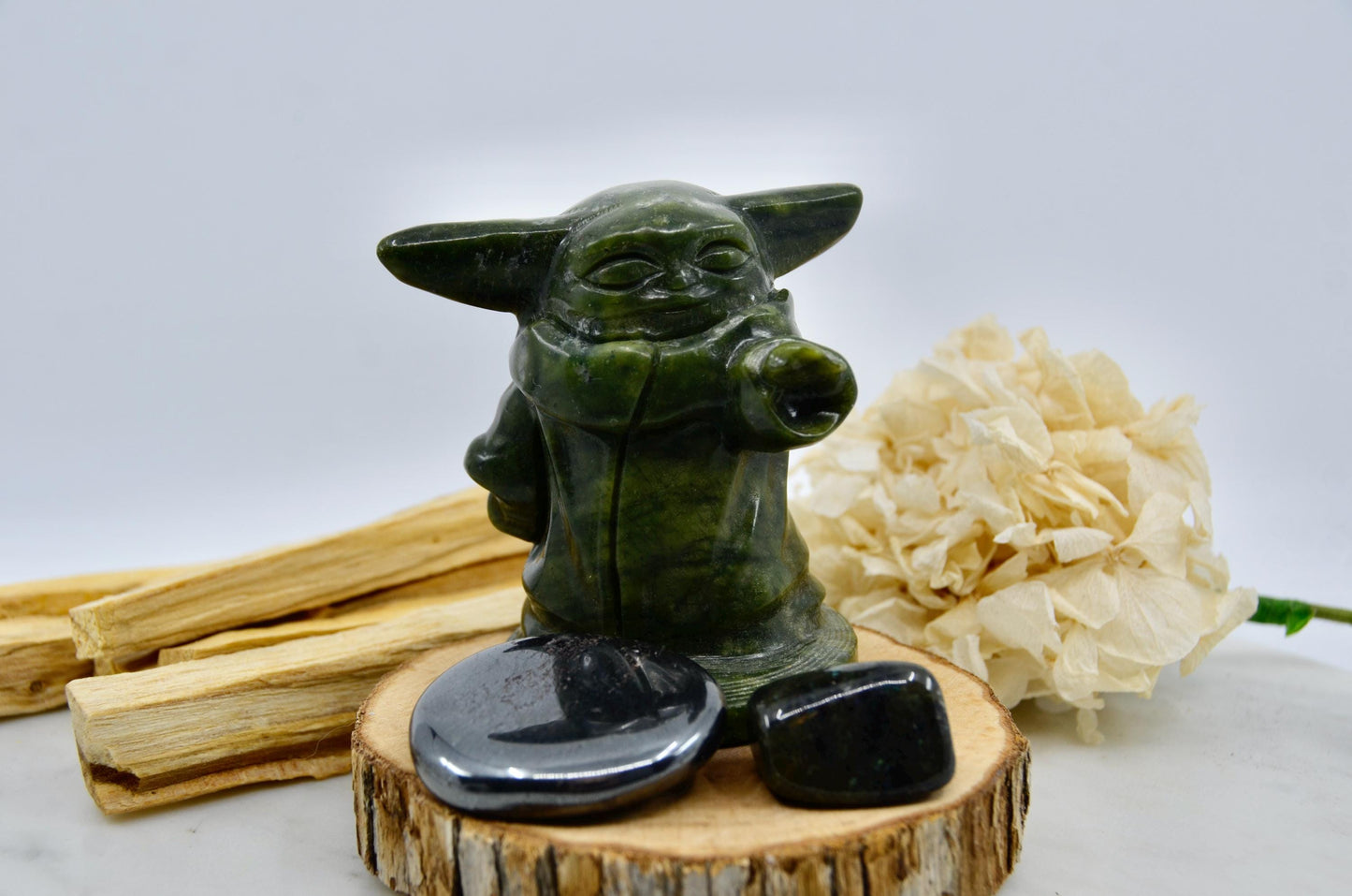Grogu Inspired Jade Carving