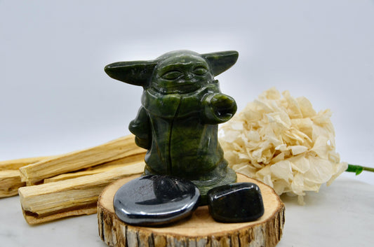 Grogu Inspired Jade Carving