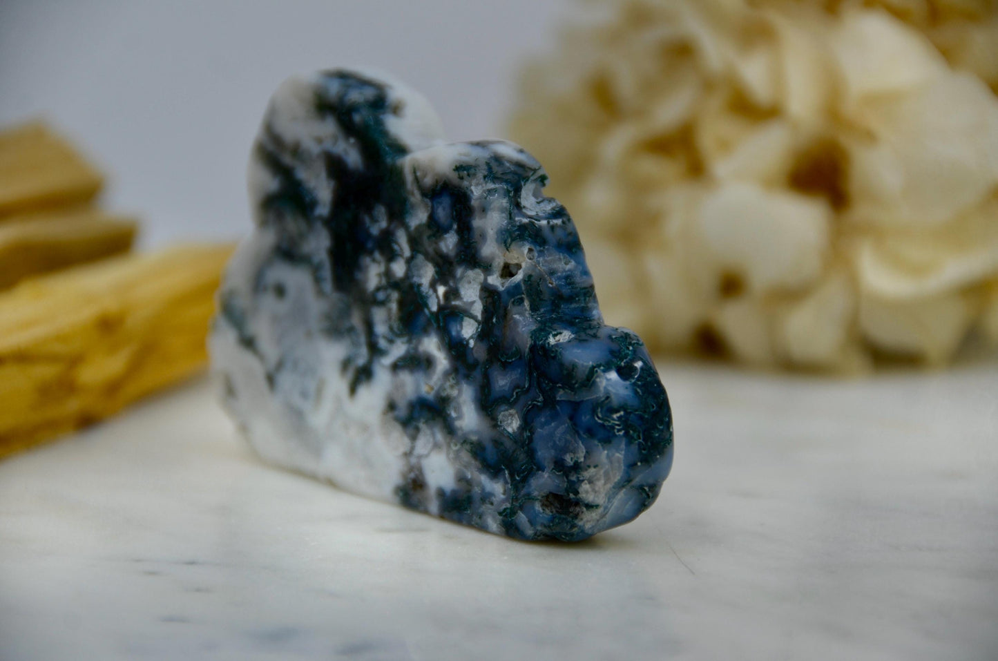 Moss Agate Cloud Carving